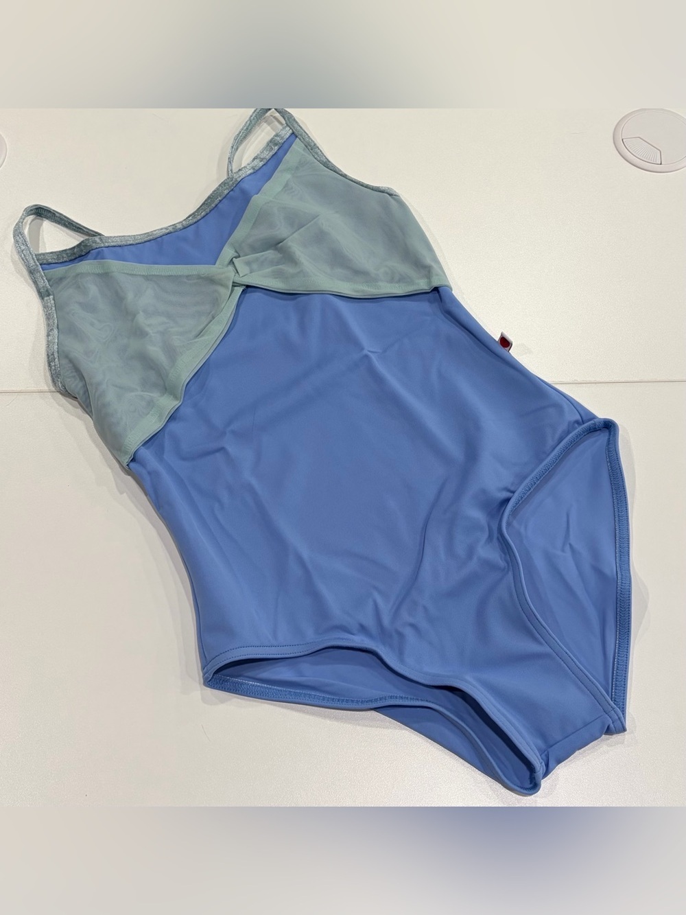 Yumiko Women's Small Kathy Techni Leotard Blue Paradise NWT High-Cut Leg Lined